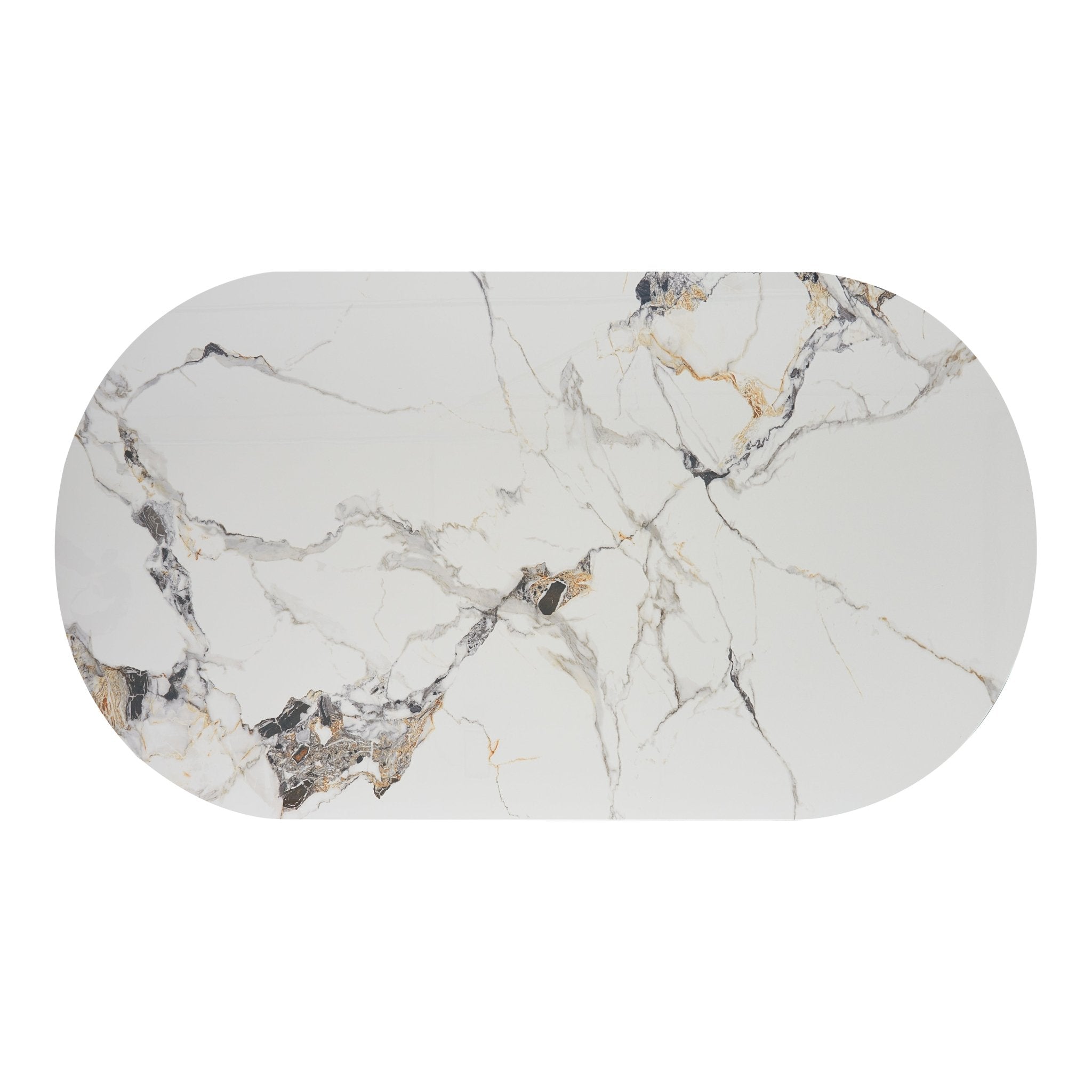 Mesa de comedor ovalada 220x105 Elite piedra sinterizada