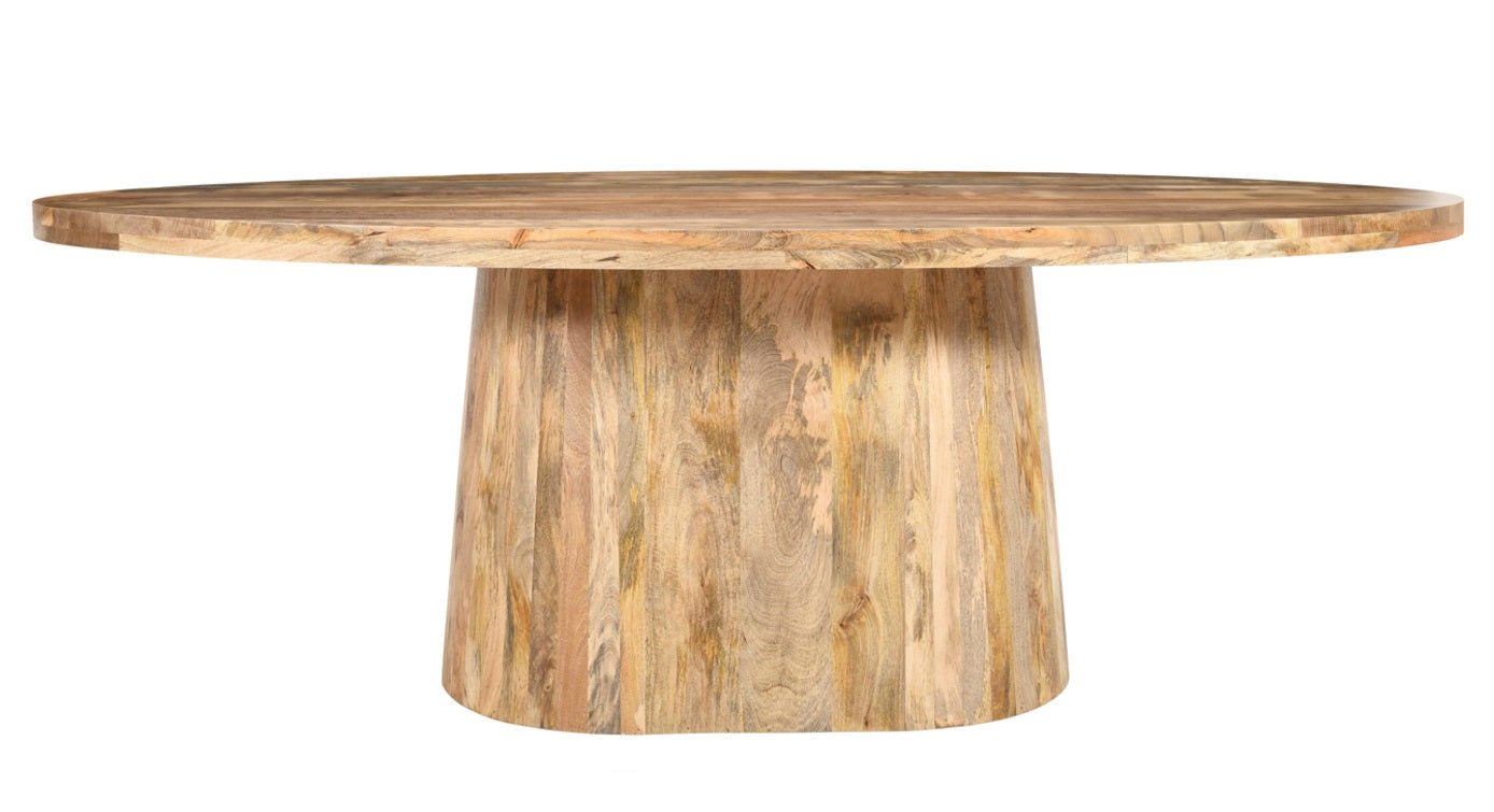 Mesa de comedor ovalada de madera de mango 220x110 Milano - Vintahome