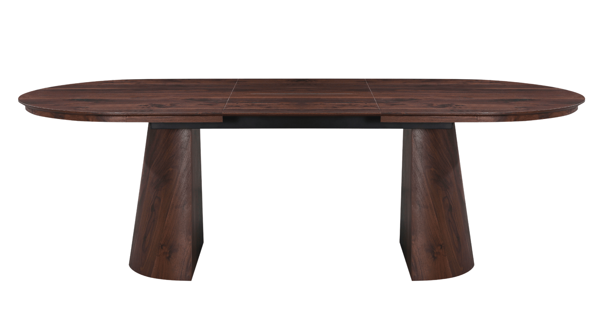 Mesa de comedor ovalada extensible 180 - 240 nogal - Vintahome