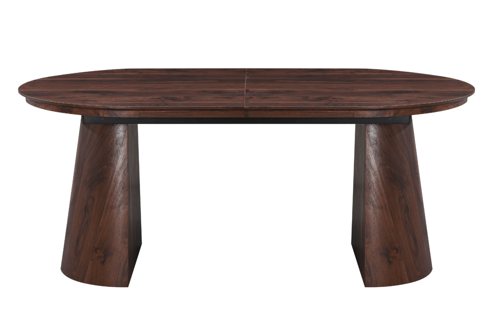 Mesa de comedor ovalada extensible 180 - 240 nogal - Vintahome