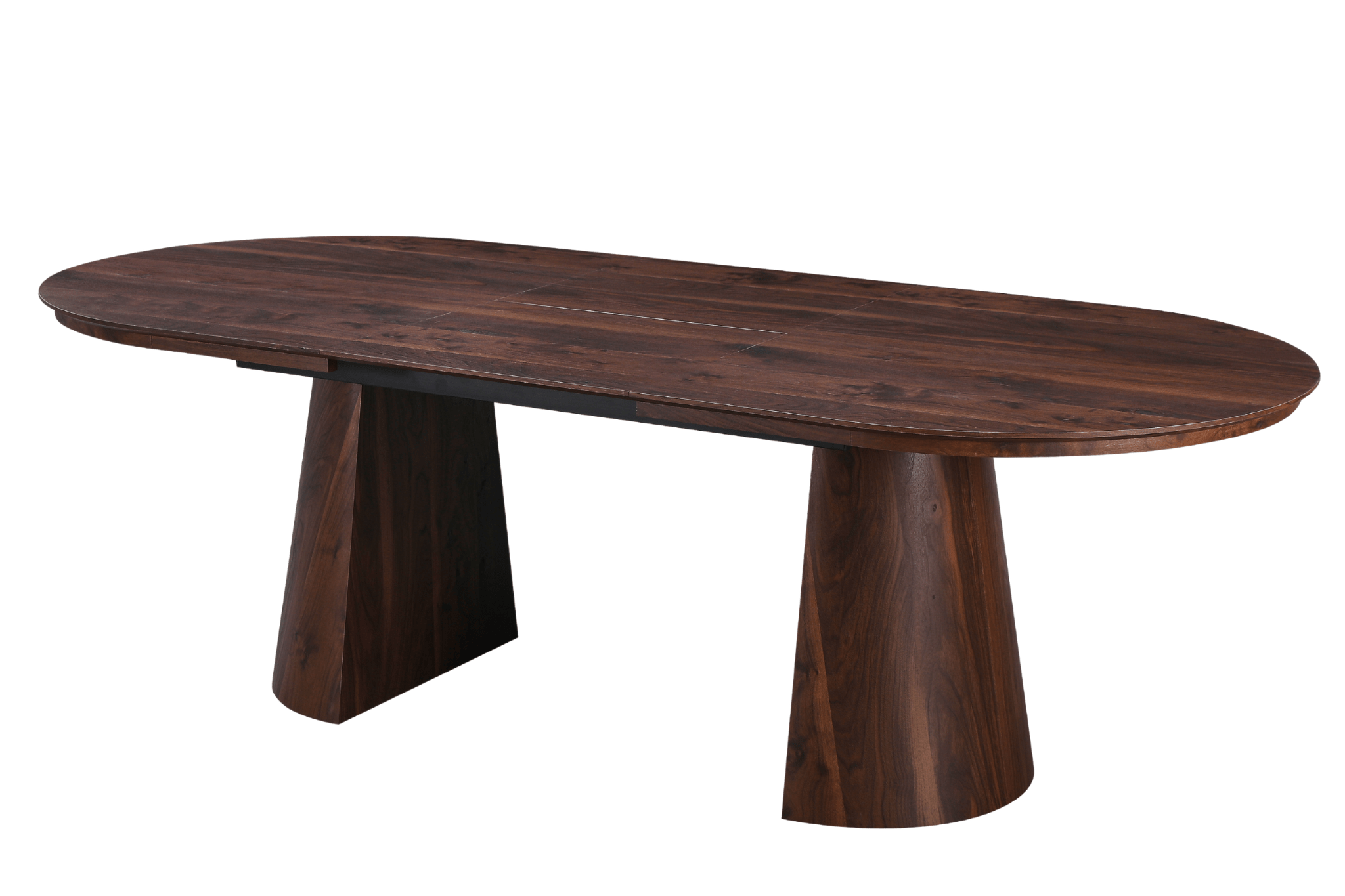 Mesa de comedor ovalada extensible 180 - 240 nogal - Vintahome