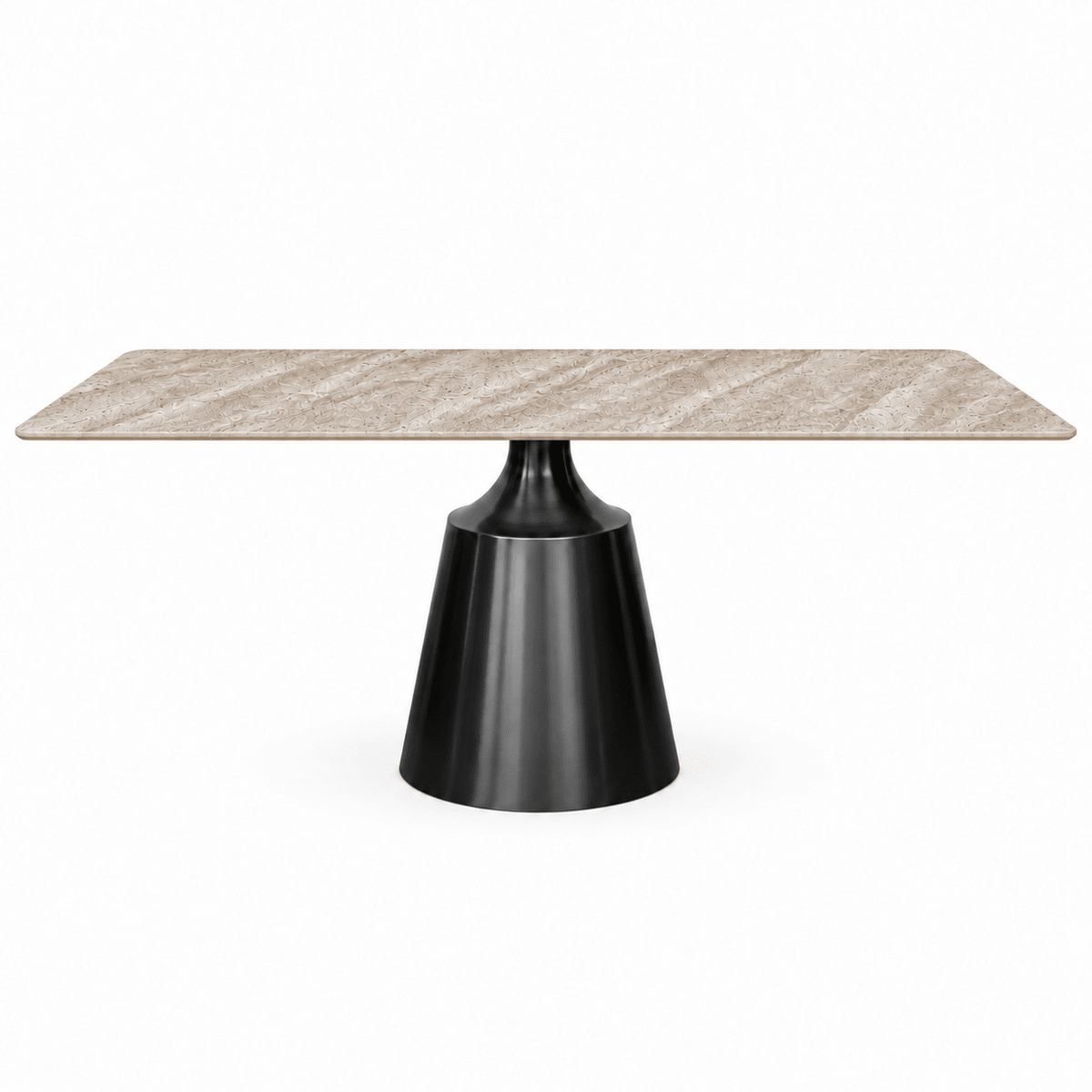 Mesa de comedor rectangular 180x90 Onix gris grafito piedra sinterizada - Vintahome