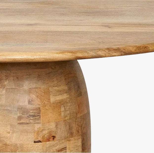 Ronde eettafel in Mango Wood D120 gallon