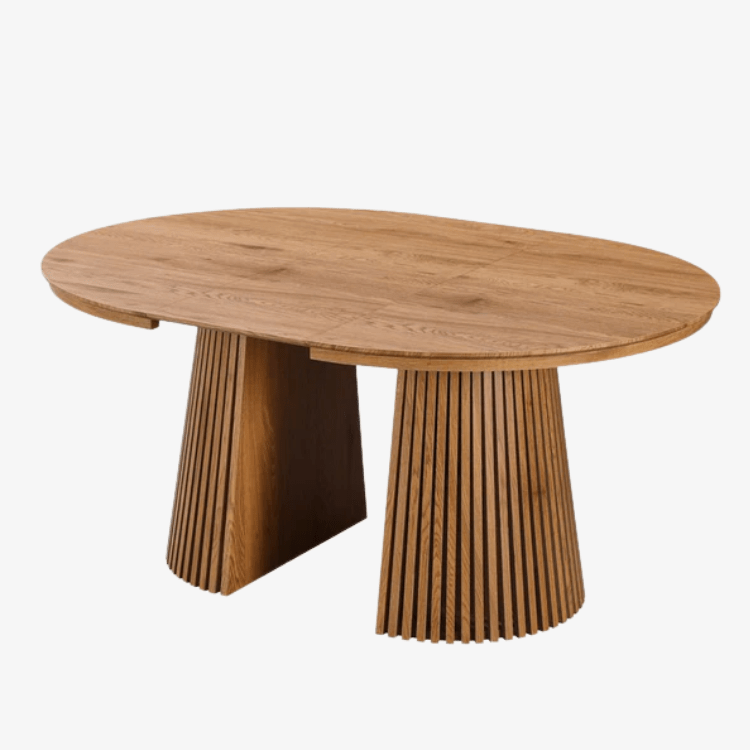 Mesa de comedor redonda extensible 120 - 160 - 200cm Eleganza - Vintahome