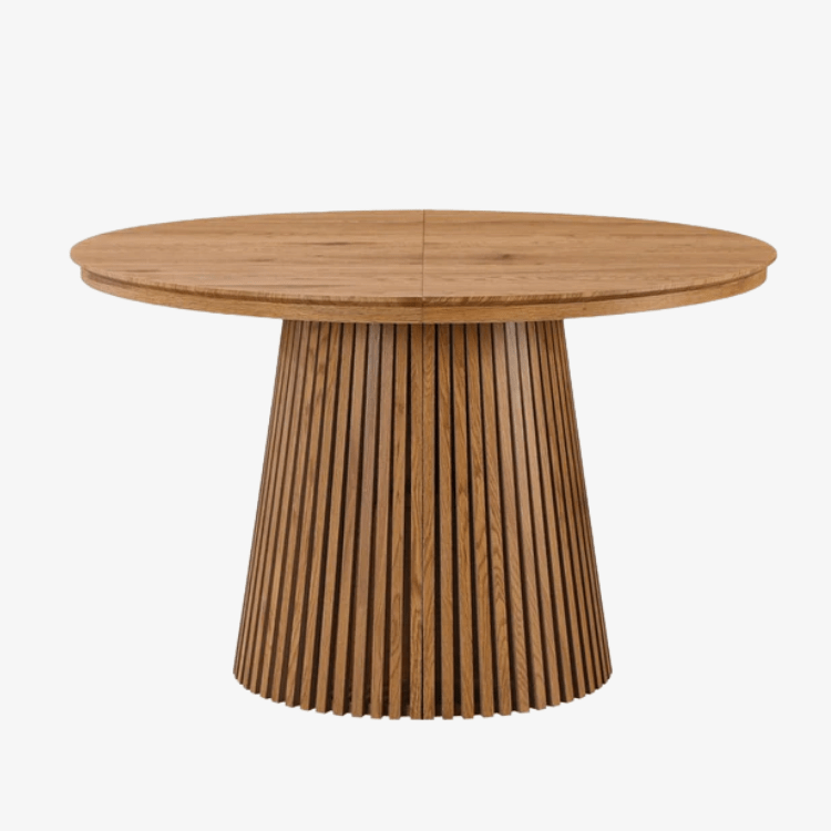 Table à manger ronde extensible 120 - 160 - 200cm Eleganza - Vintahome