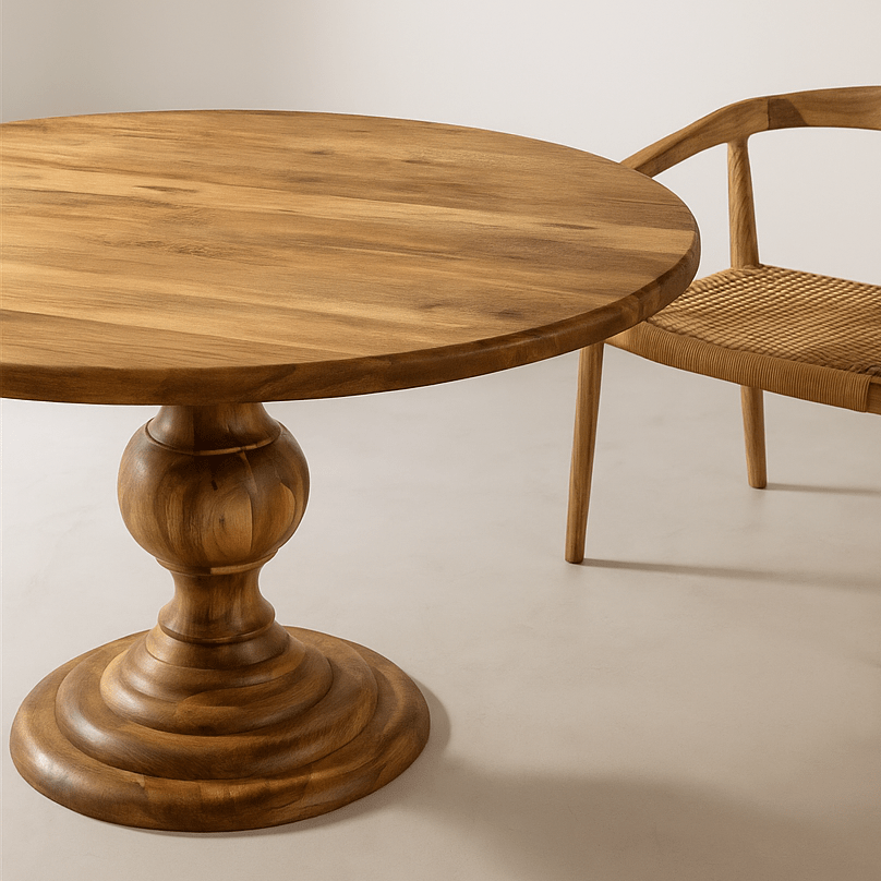 Mesa de comedor redonda madera de mango Tina 150 - Vintahome