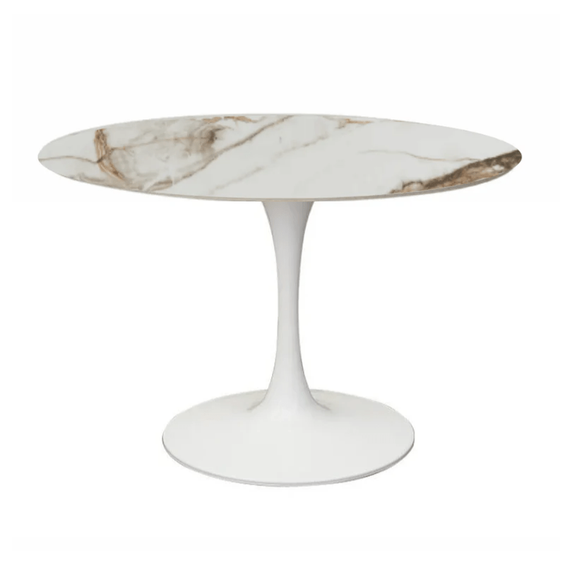 Mesa de comedor Tuli blanca piedra sinterizada - Vintahome
