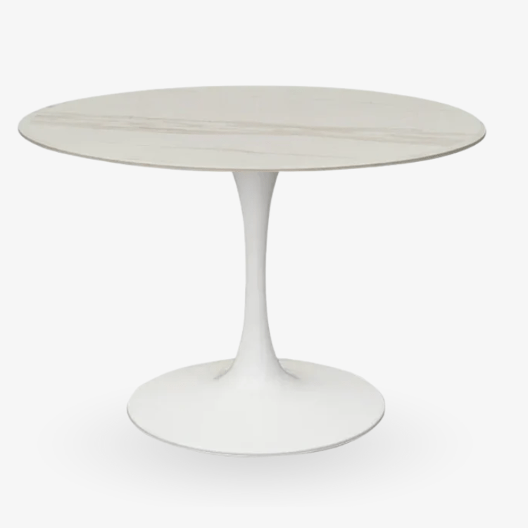 Mesa de comedor Tuli blanca piedra sinterizada - Vintahome