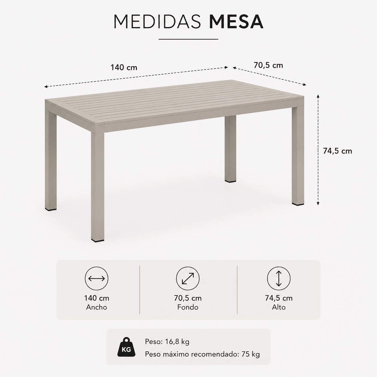 Mesa de exterior Tess - Vintahome