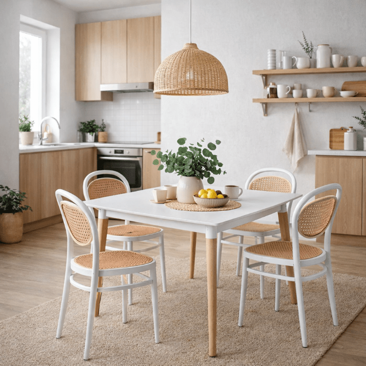 Mesa madera Tower Contemporany 80 New blanco - Vintahome