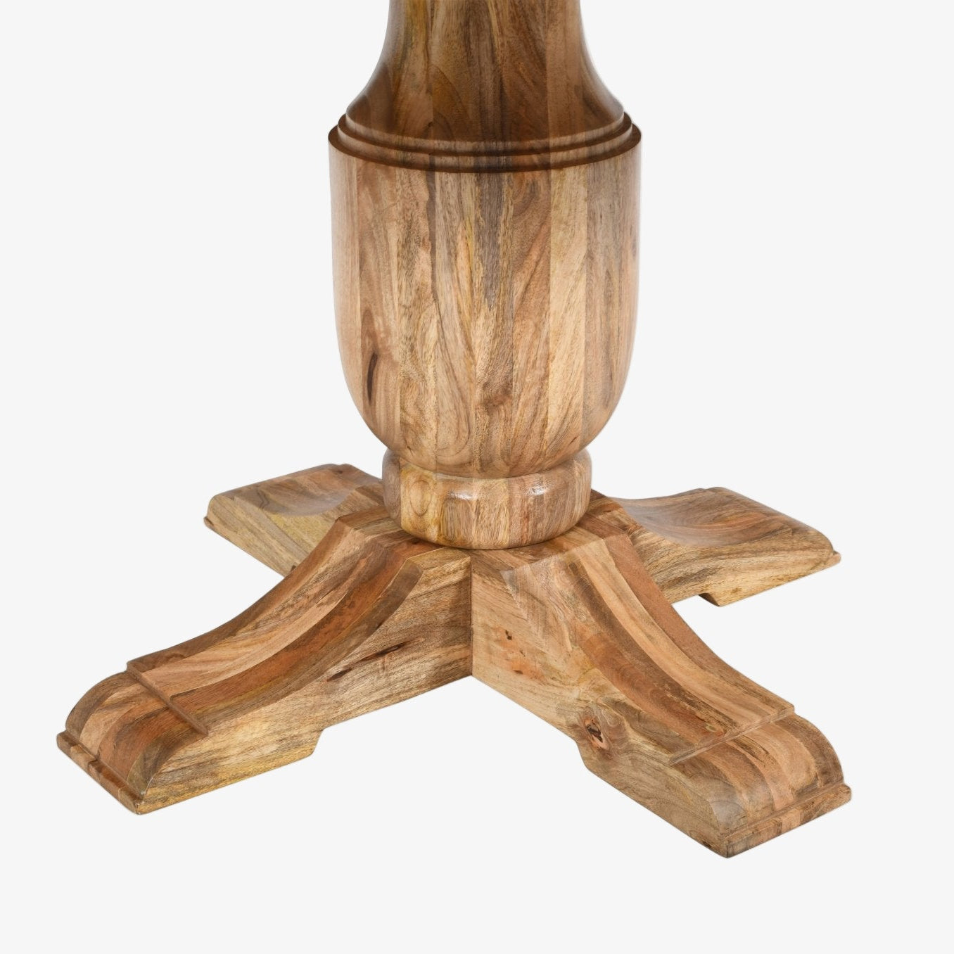 Mesa de jantar redonda de madeira de mangueira Lille 150 cm - Vintahome