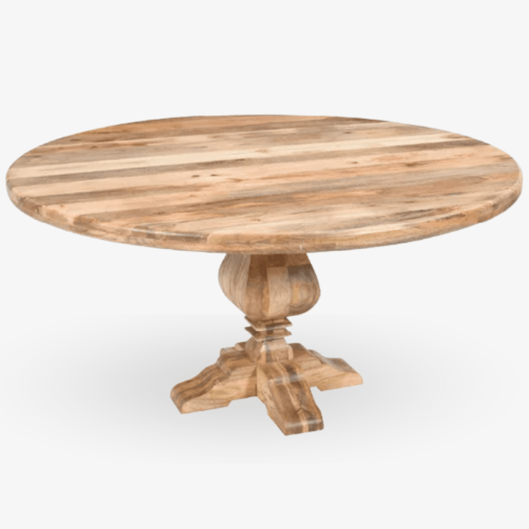 Tavolo da pranzo rotondo in legno di mango Leila 150 cm - Vintahome