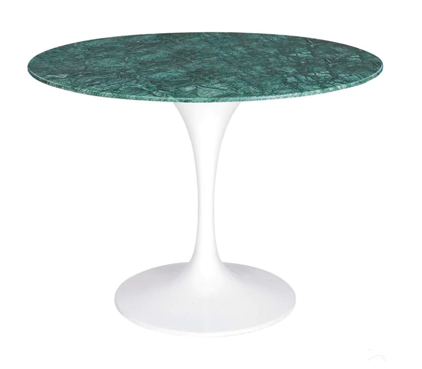 Mesa de comedor Tuli tapa mármol verde 120cm