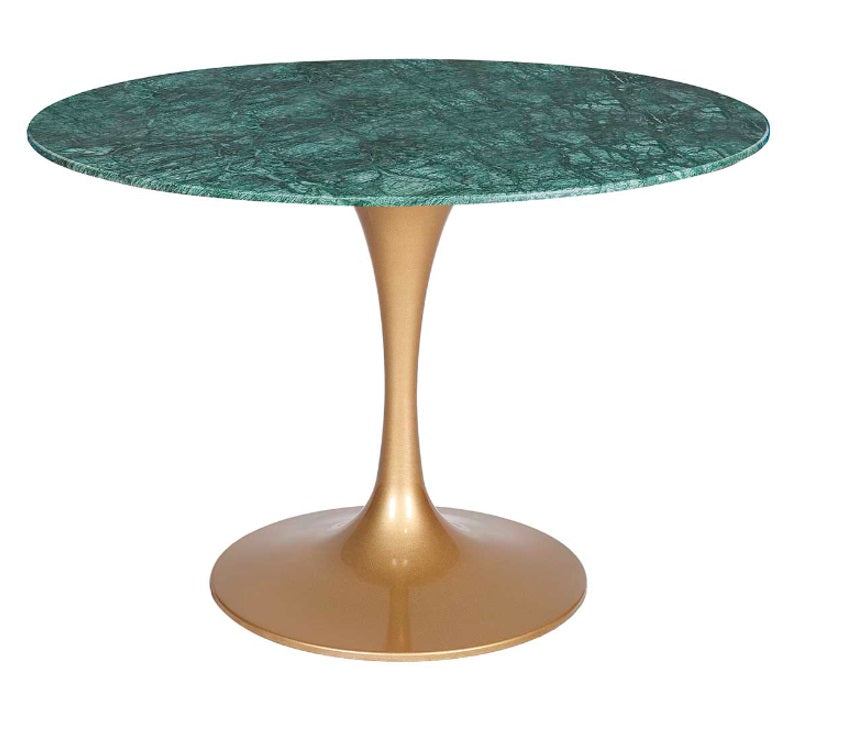 Mesa de comedor Tuli tapa mármol verde 120cm