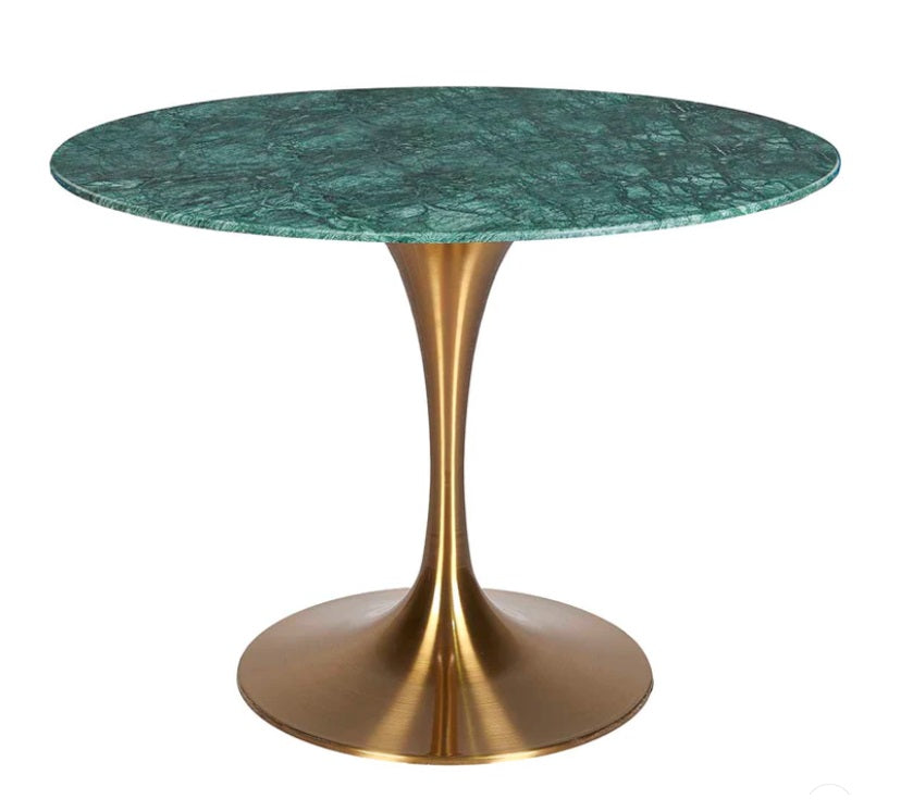 Mesa de comedor Tuli tapa mármol verde 120cm