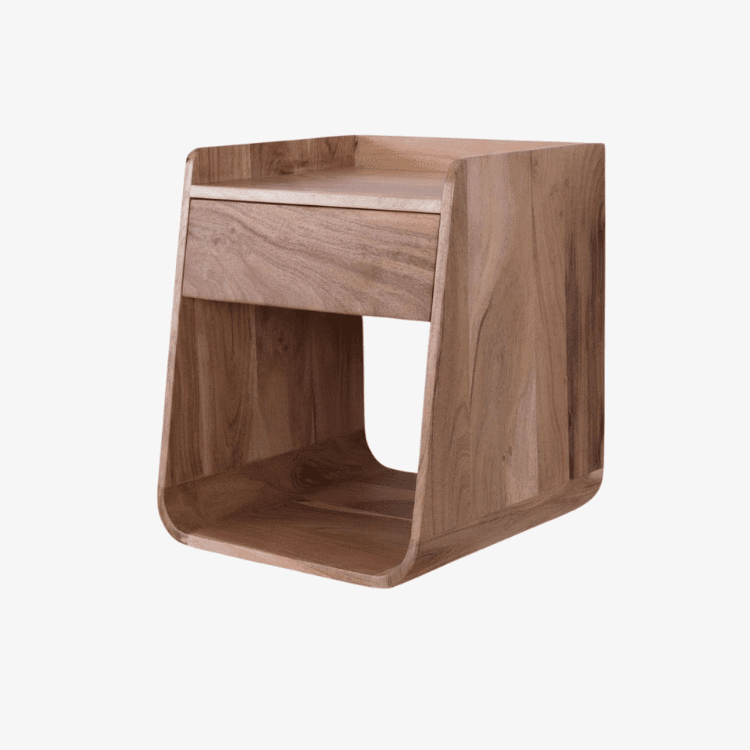 SURA nachtkastje in handgemaakt mangohout - Vintahome