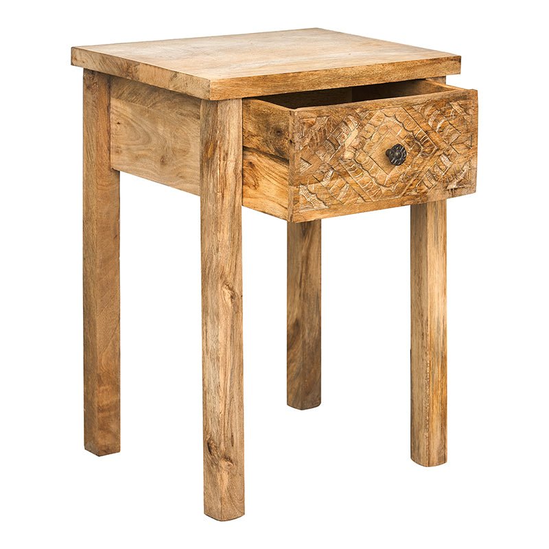 Mesa de cabeceira de madeira vintage Colon
