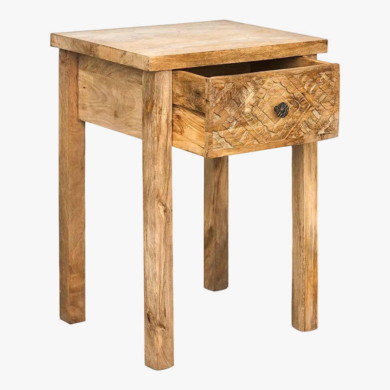 Mesa de cabeceira de madeira vintage Colon