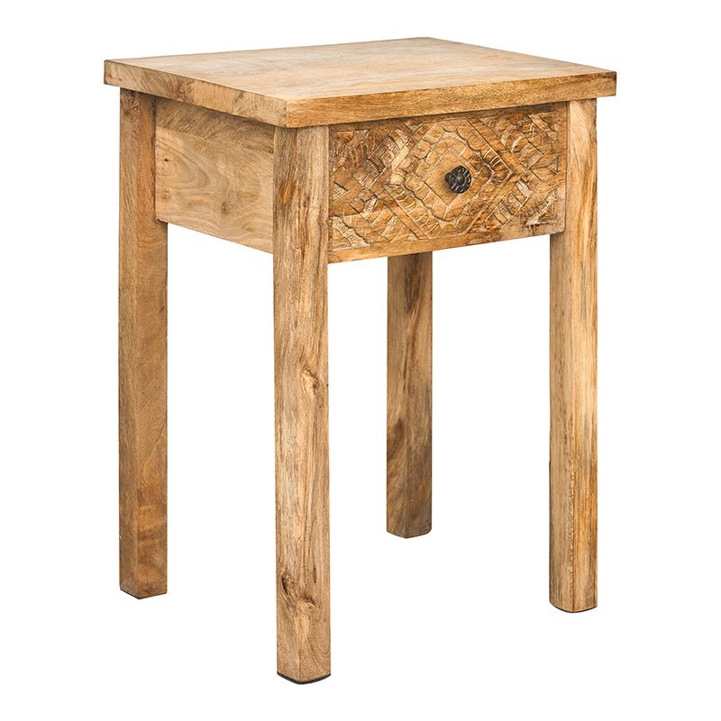 Mesa de cabeceira de madeira vintage Colon