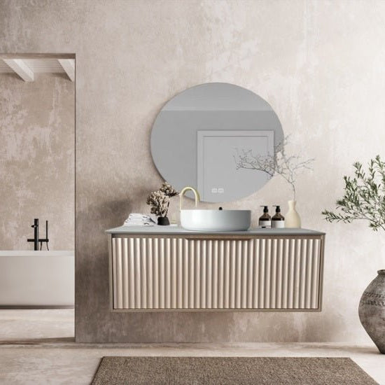 Móveis de banheiro com pia e espelho de LED