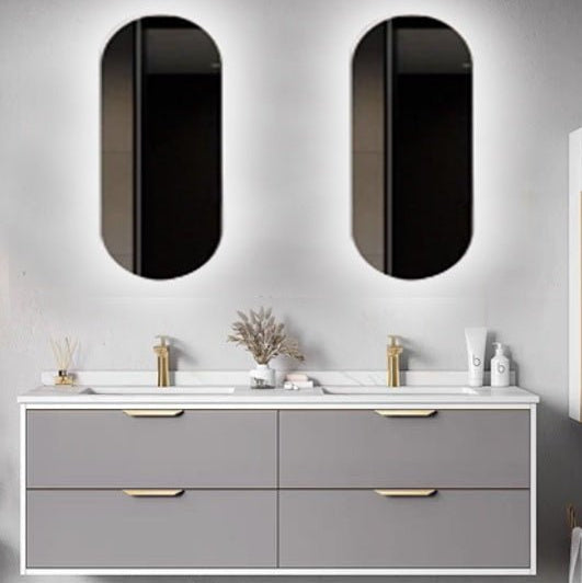 Mueble de baño 2 lavabos y 2 espejos led Nubio 120 - Vintahome