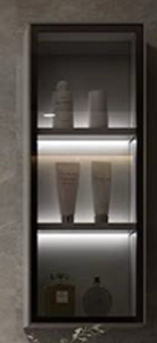 Mueble de baño con lavabo espejo led y armario 80 cm Mito - Vintahome