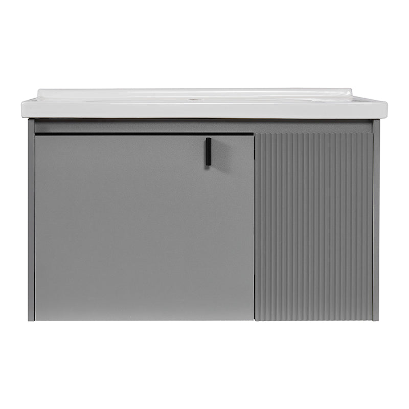 Mueble de baño con lavabo y mueble espejo 80 cm Carpio - Vintahome