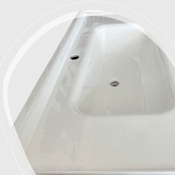 Mueble de baño madera 1 cajón con lavabo y espejo led Lendin 100cm - Vintahome