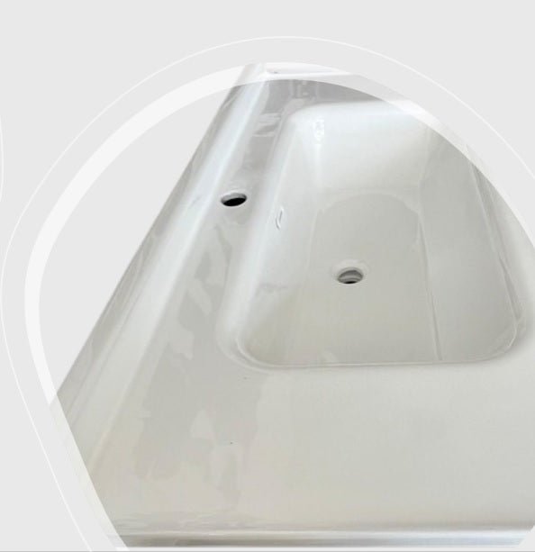 Mueble de baño madera 1 cajón con lavabo y espejo led Lendin 100cm - Vintahome