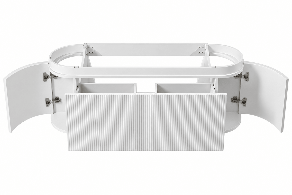 Móvel de banheiro Orvena 140 cm com pia e espelho LED - Vintahome
