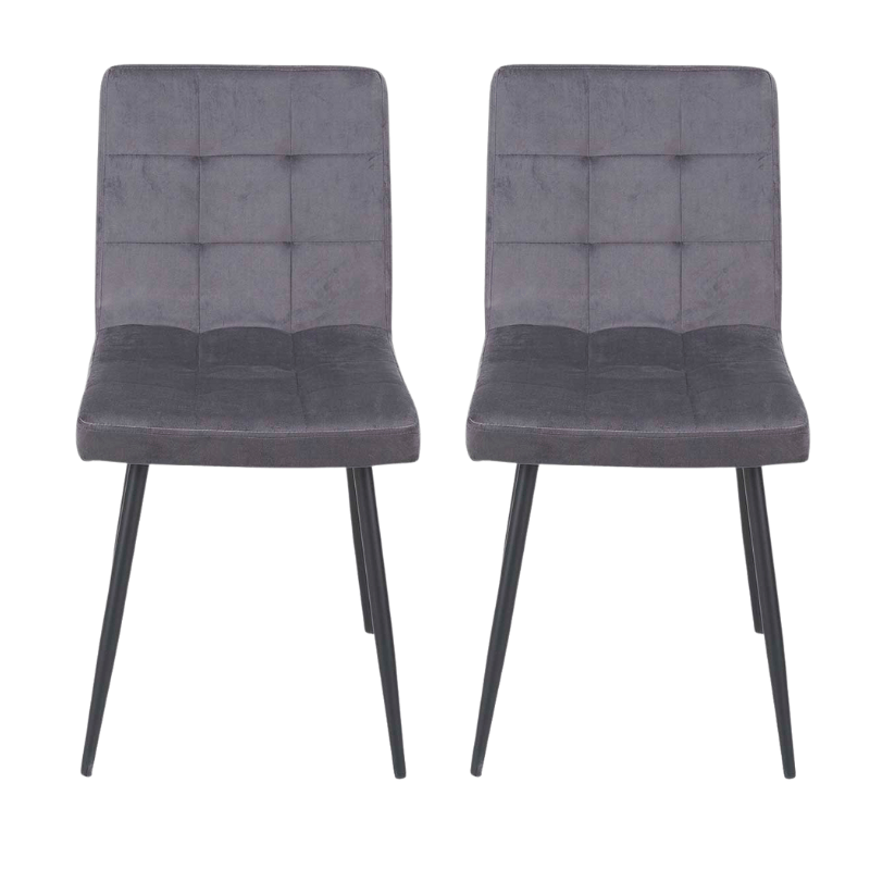 Pack 2 Sillas comedor terciopelo Mirlo - Vintahome