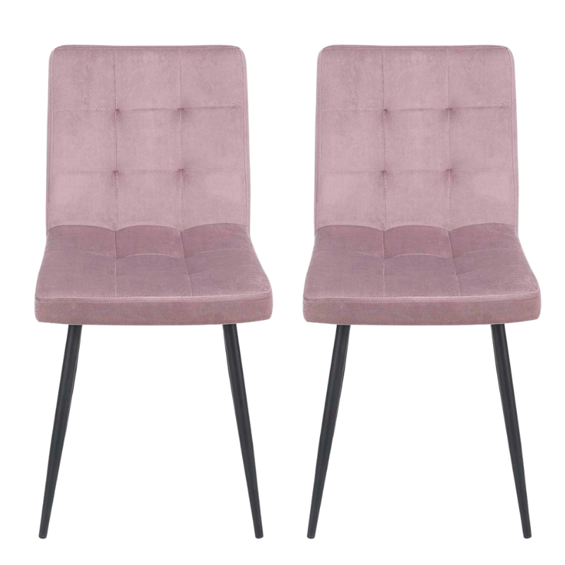 Pack 2 Sillas comedor terciopelo Mirlo - Vintahome