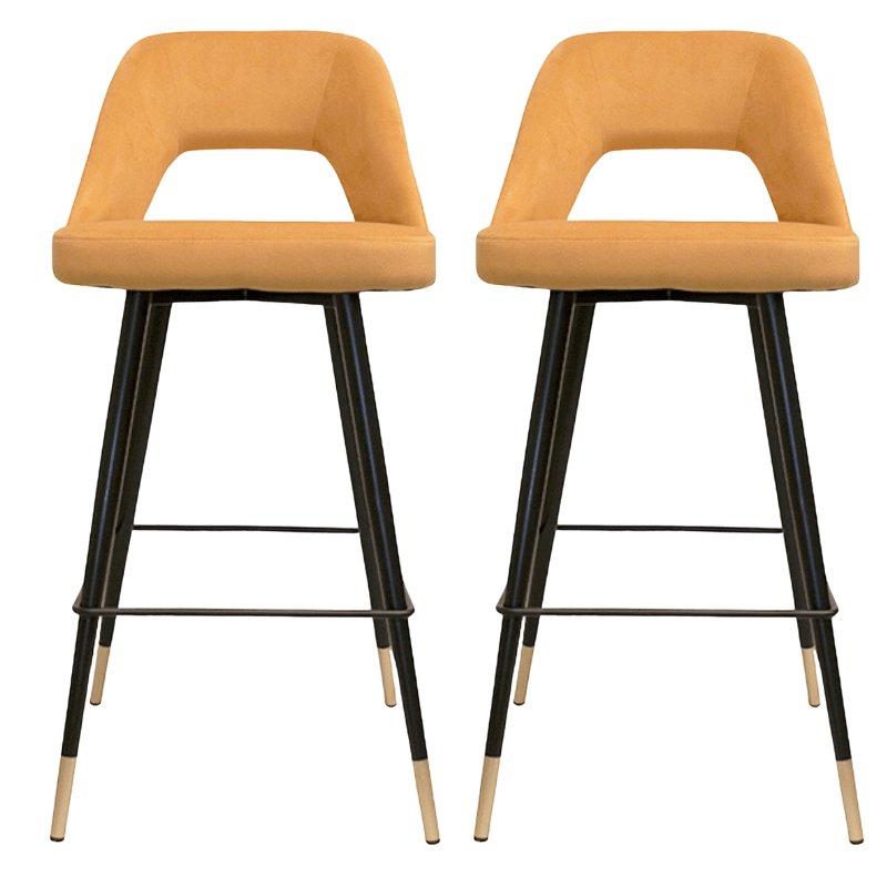 Pack 2 Taburetes de bar velvet Zaima - Vintahome