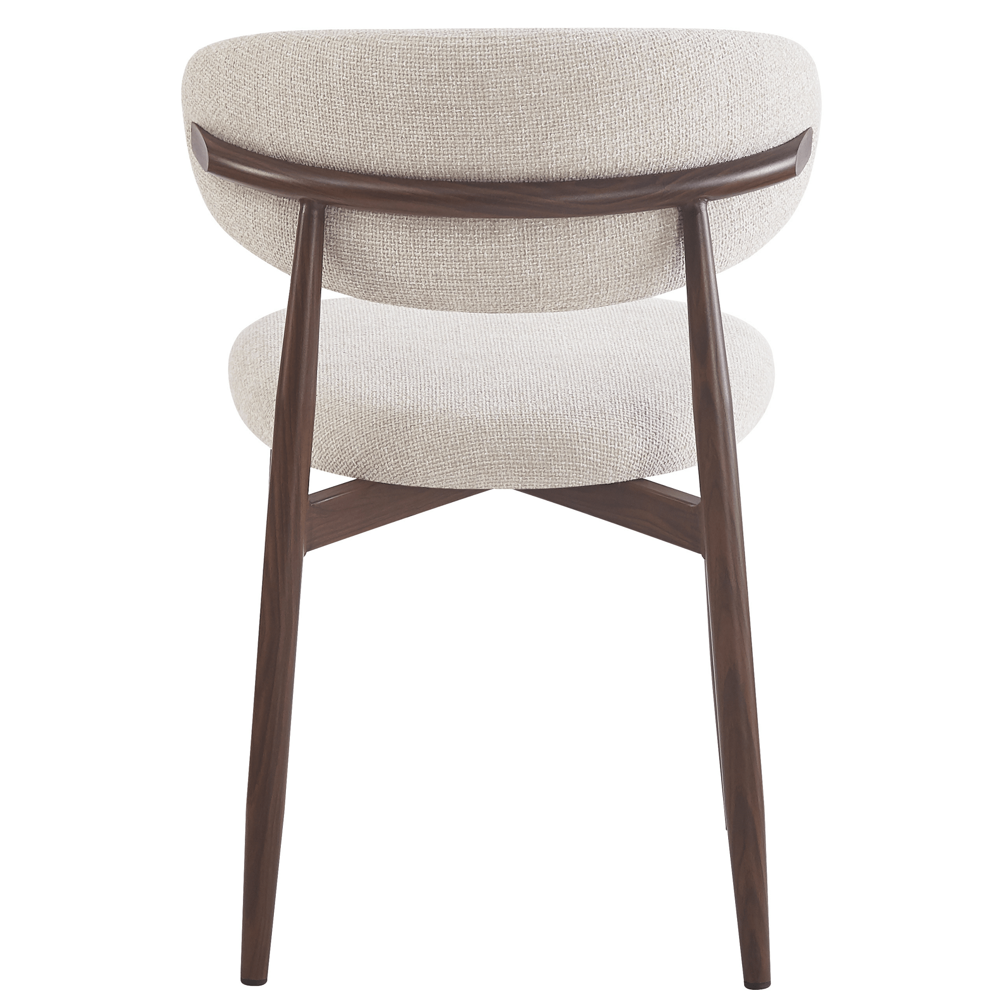 Pack 4 Silla de comedor nórdica acero nogal Olimpo - Vintahome