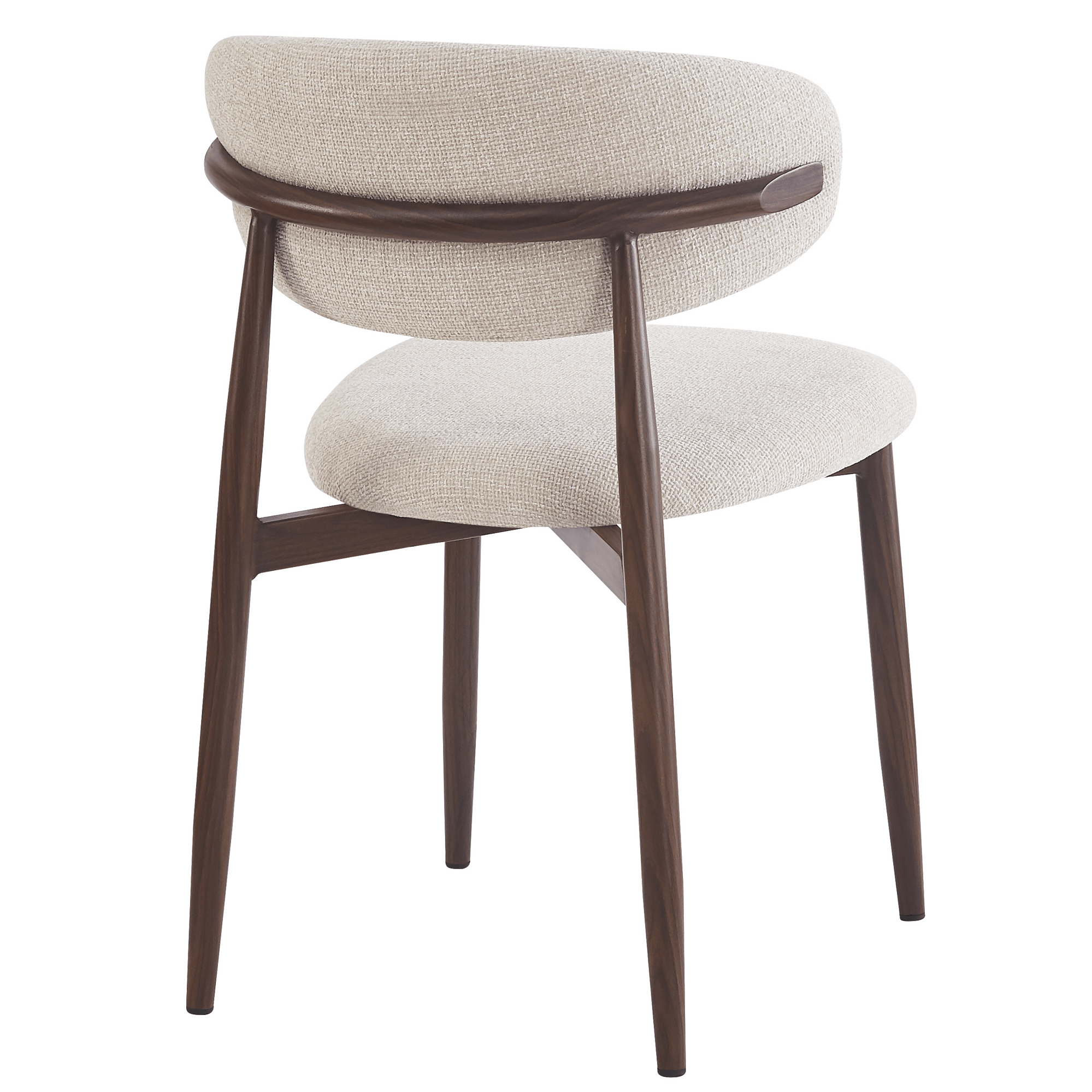 Pack 4 Silla de comedor nórdica acero nogal Olimpo - Vintahome