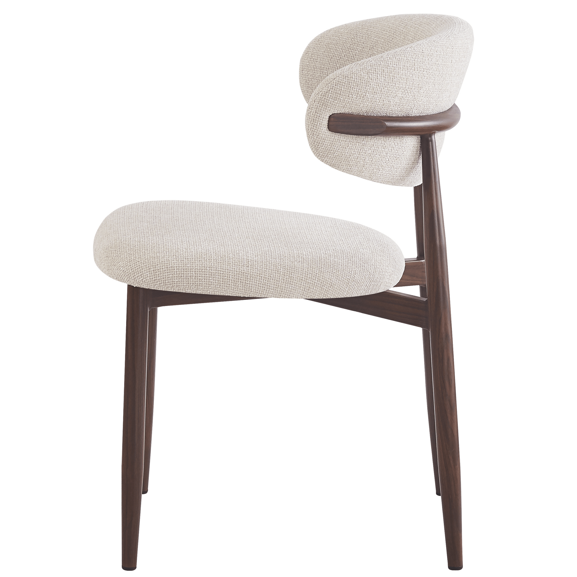 Pack 4 Silla de comedor nórdica acero nogal Olimpo - Vintahome