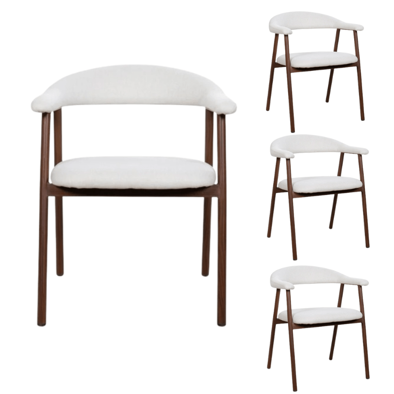 Pack 4 Silla de comedor nórdica Aren - Vintahome
