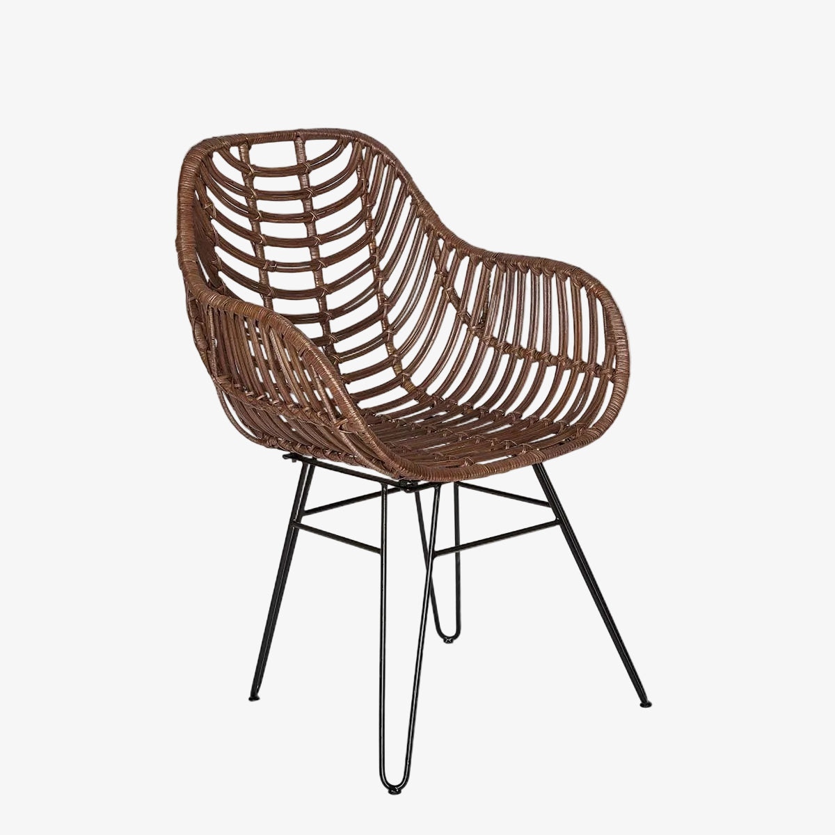 Pack 4 Poltronas de jantar Lionel em vime - Vintahome