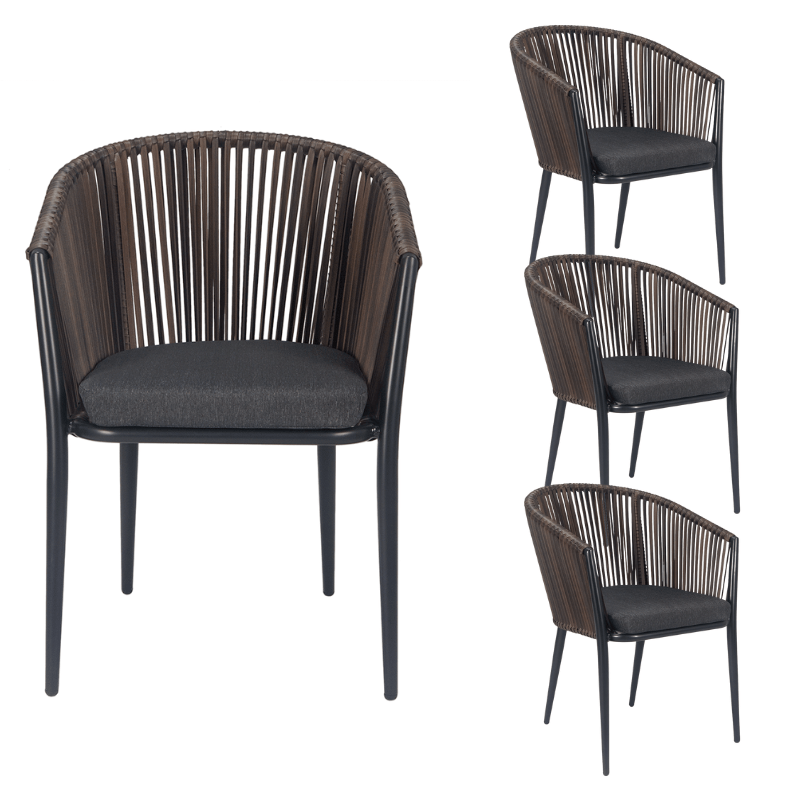 Pack 4 Sillón parisino de exterior Matheu - Vintahome