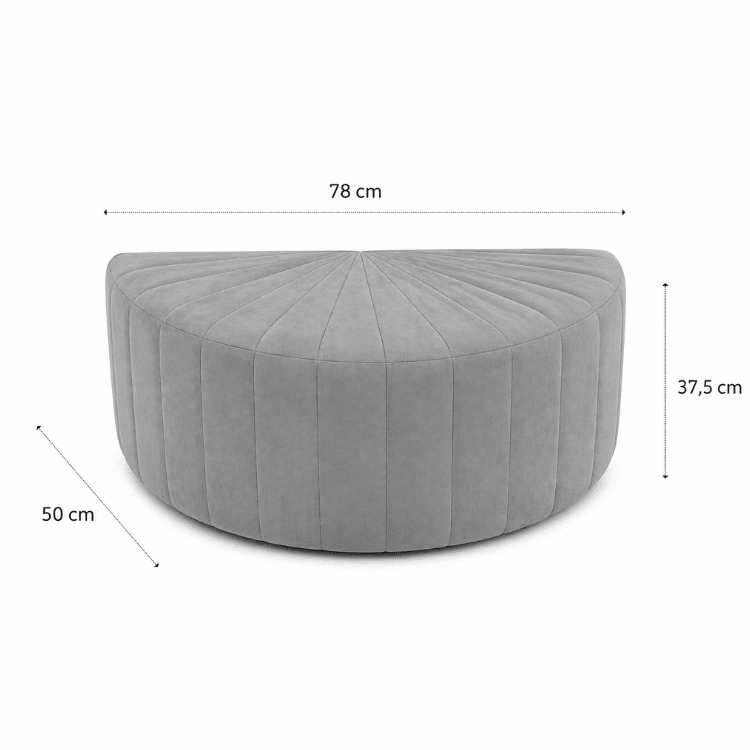 Sitzpuff aus Muschelsamt Sheila - Vintahome