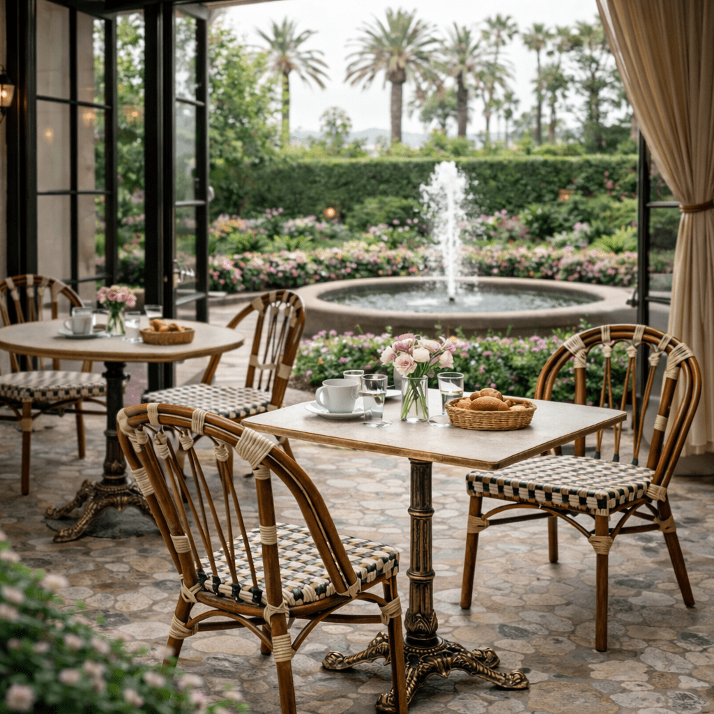 Silla Bistro París Classic de Ratán Sintético y Aluminio - Vintahome