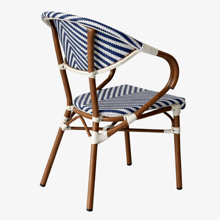 Silla Bistro París Montmartre Azul con Brazos - Vintahome