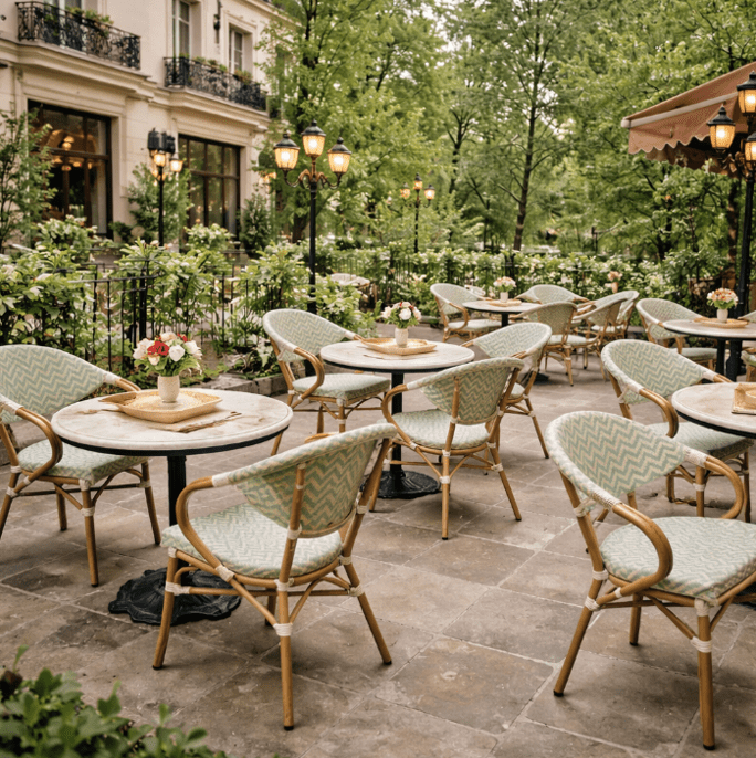 Silla Bistro Parisina Montmartre de Exterior - Vintahome