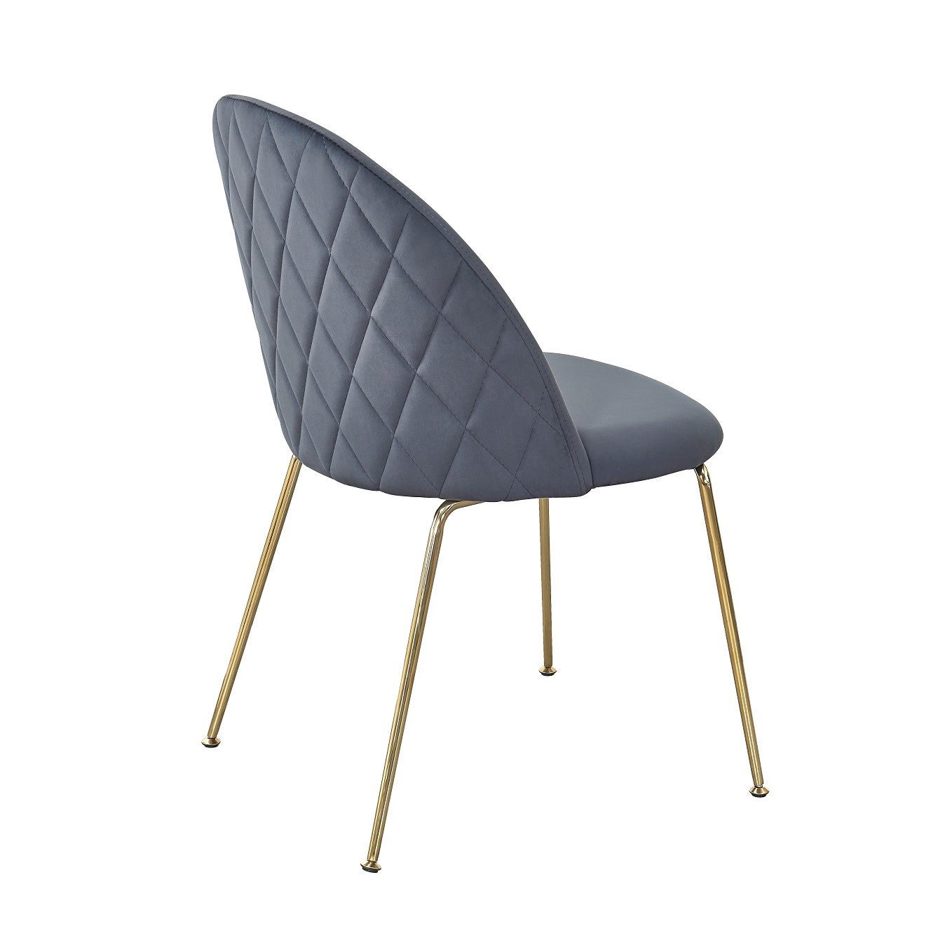 Silla Comedor Veza Gold Terciopelo Gris - Vintahome