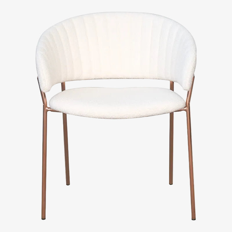 Metallstahlstuhl Bouclé White Izma