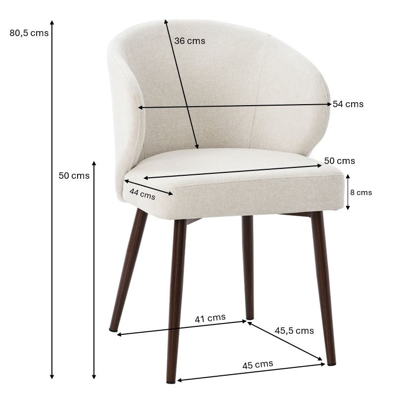 Silla de comedor brazos terciopelo Luxor