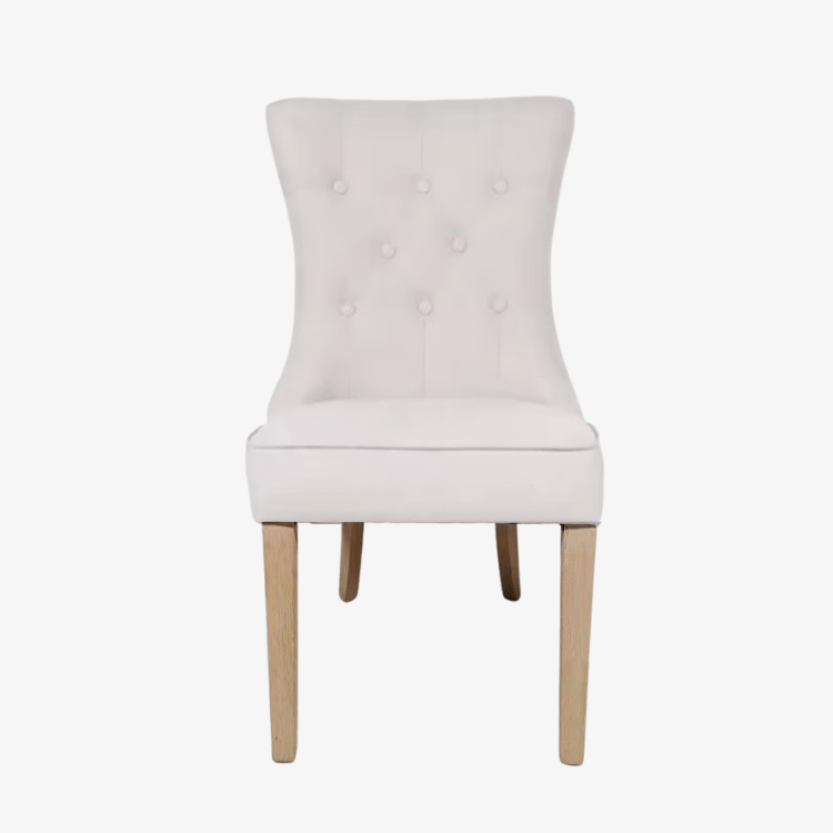 Silla de comedor capitoné lino Straus - Vintahome