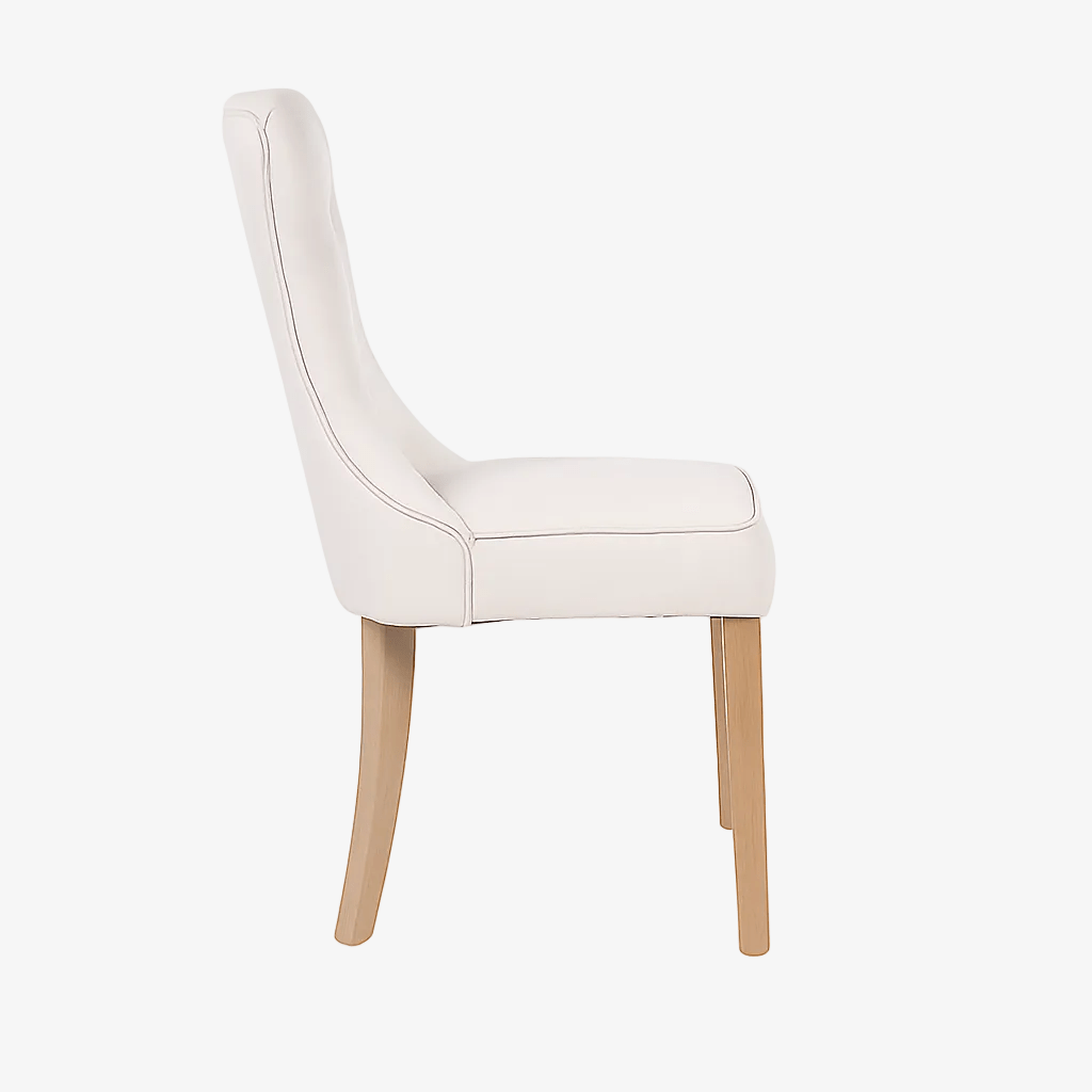 Silla de comedor capitoné lino Straus - Vintahome