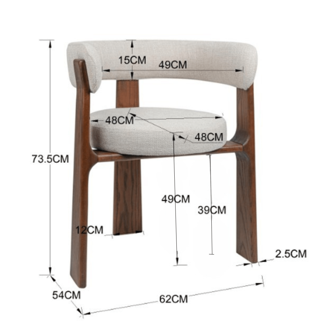 Silla de comedor con apoyabrazos madera fresno Moncayo - Vintahome