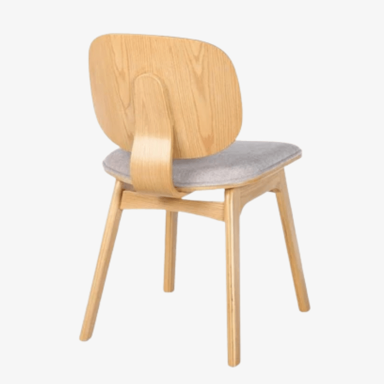 Silla de comedor de madera y tapizado Everly natural - Vintahome